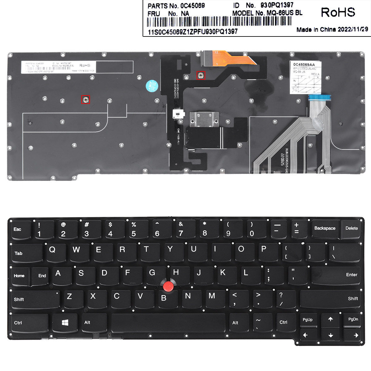 Picture of New Replacement Laptop Keyboard For lenovo for thinkpad X1C 2014 x1 For carbon gen 2 type 20A7 20A8(with point Backlit win8) US Layout